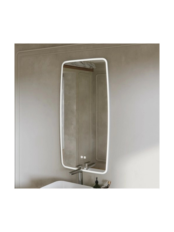 Зеркало Benetto Aura 52x98 серый под углом