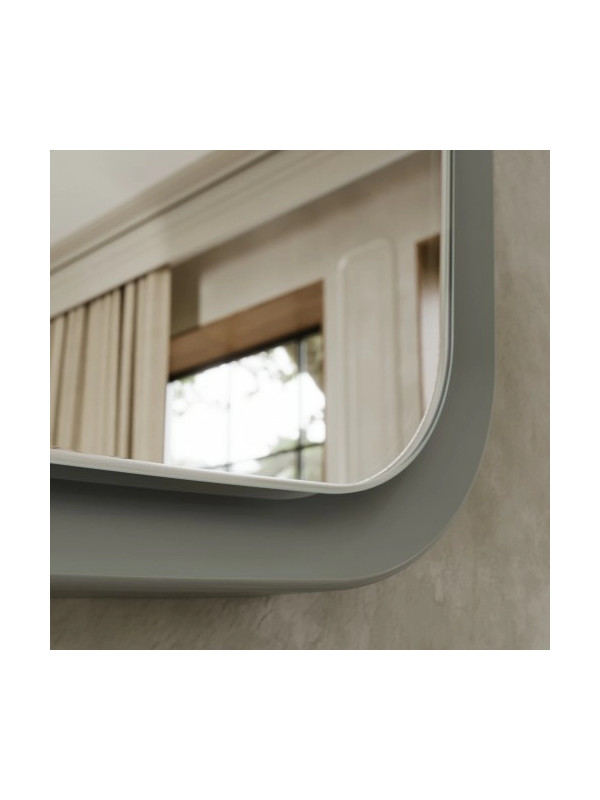 Зеркало Benetto Aura 52x98 серый вблизи без подсветки