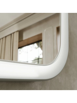 Зеркало Benetto Aura 52x98 серый вблизи с подсветкой