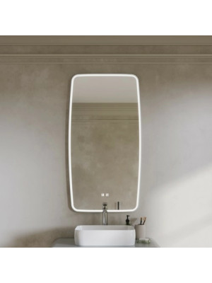 Зеркало Benetto Aura 52x98 серый спереди