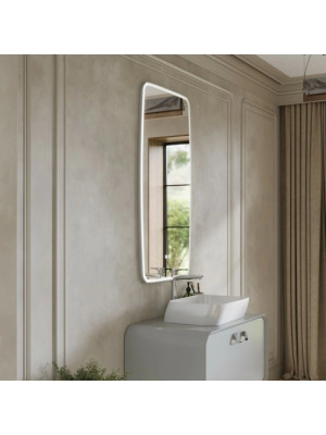 Зеркало Benetto Aura 52x98 серый сбоку