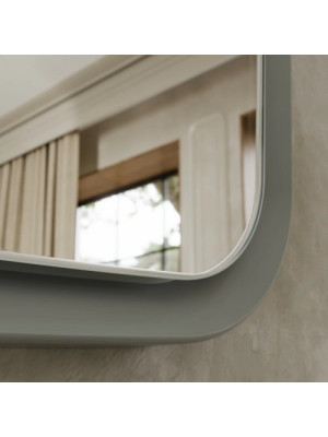 Зеркало Benetto Aura 52x98 серый вблизи без подсветки