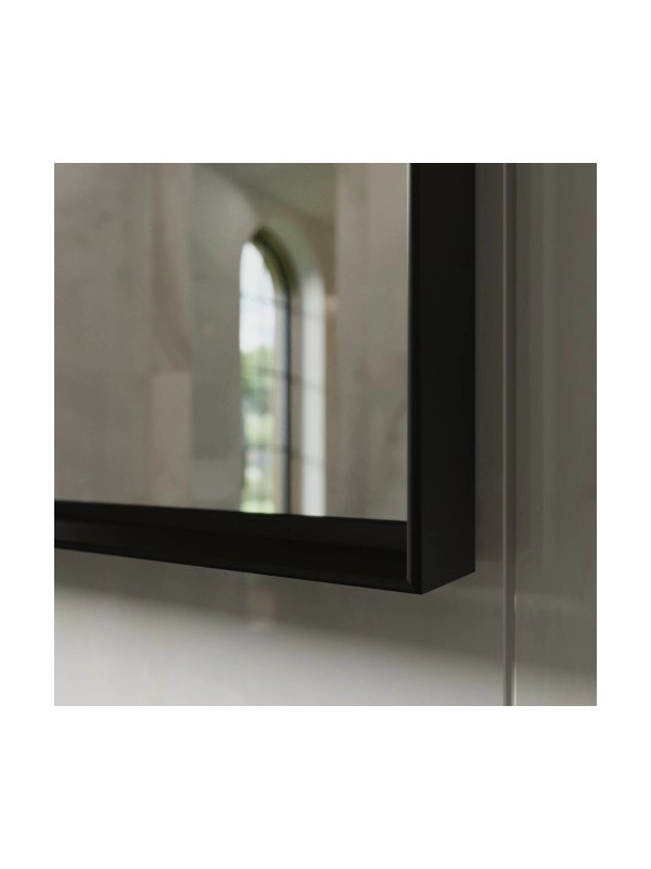 Зеркало Benetto Bello 120x90 черный вблизи