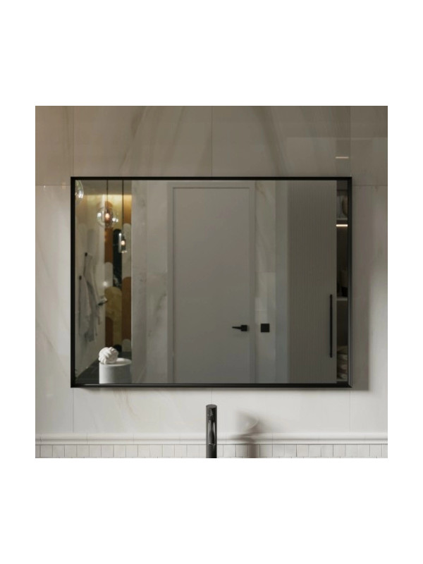 Зеркало Benetto Bello 120x90 черный спереди