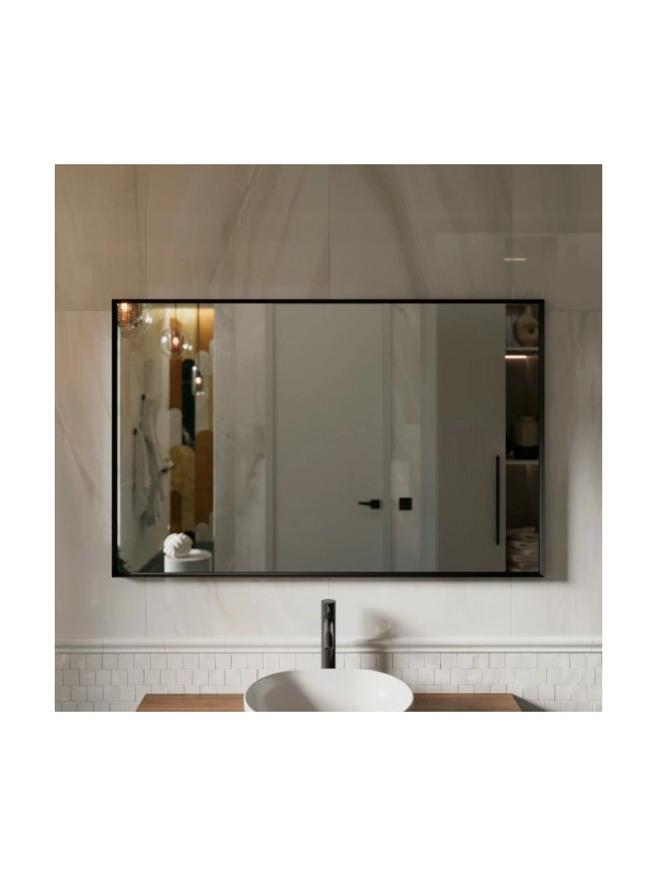 Зеркало Benetto Bello 140x90 черный спереди