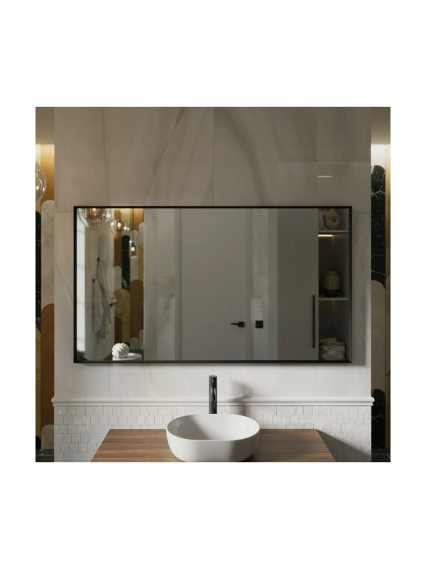 Зеркало Benetto Bello 160x90 черный спереди