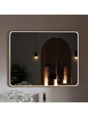 Зеркало Benetto Ellisse 100x80 золотой спереди