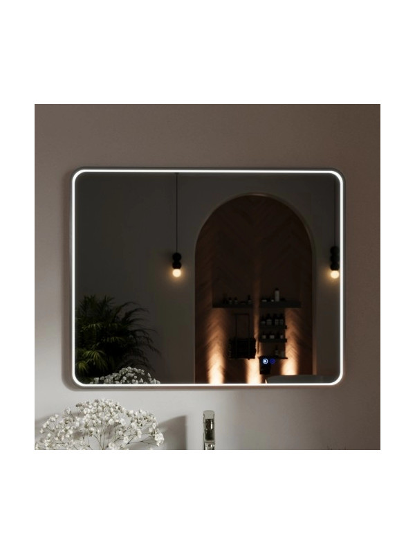 Зеркало Benetto Ellisse 100x80 серебристый спереди