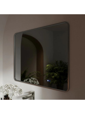 Зеркало Benetto Ellisse 100x80 серебристый сбоку без подсветки