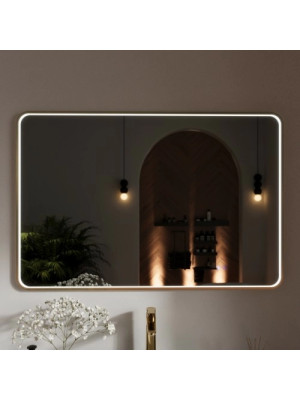 Зеркало Benetto Ellisse 120x80 золотой спереди