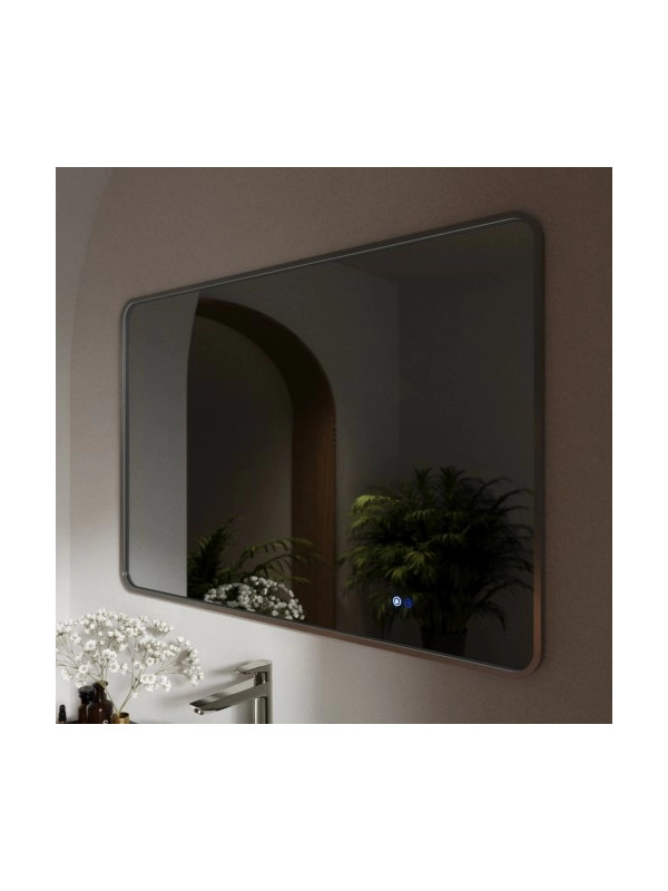 Зеркало Benetto Ellisse 120x80 серебристый сбоку без подсветки