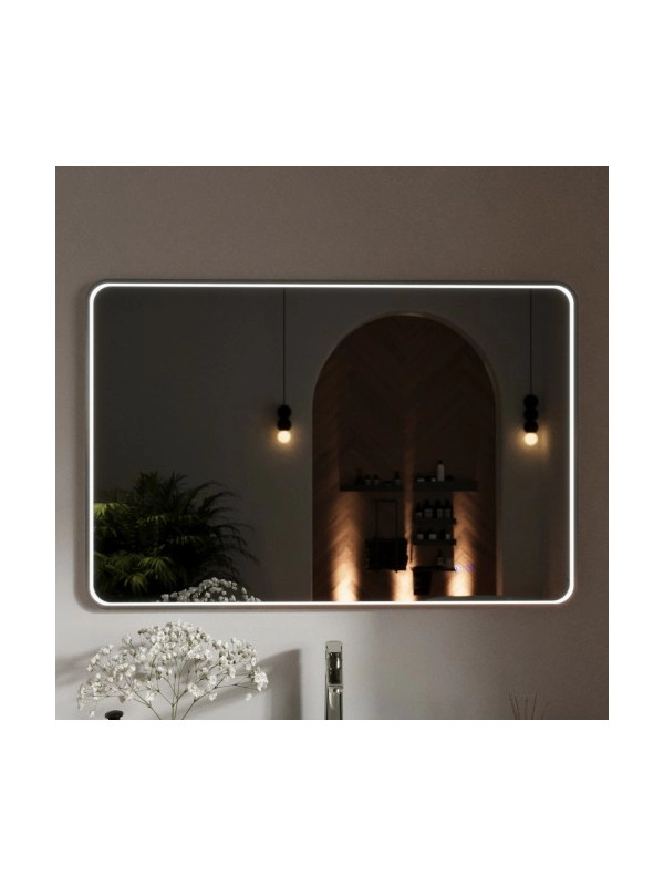 Зеркало Benetto Ellisse 120x80 серебристый спереди