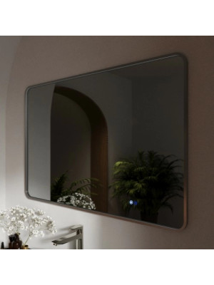 Зеркало Benetto Ellisse 120x80 серебристый сбоку без подсветки