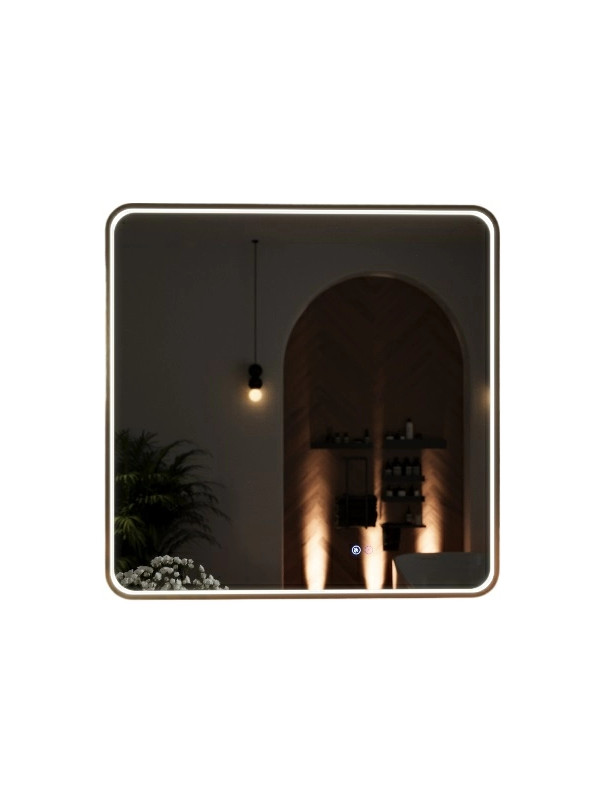 Зеркало Benetto Ellisse 80x80 золотой