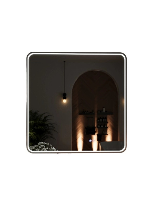 Зеркало Benetto Ellisse 80x80 серебристый