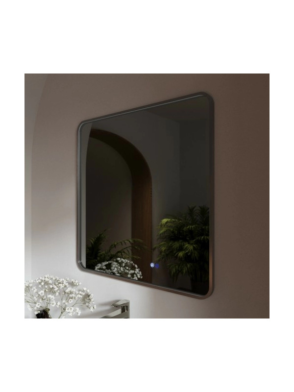 Зеркало Benetto Ellisse 80x80 серебристый под углом без подсветки