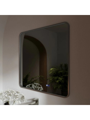 Зеркало Benetto Ellisse 80x80 серебристый под углом без подсветки