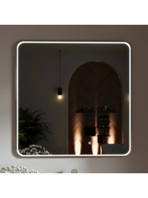 Зеркало Benetto Ellisse 80x80 серебристый спереди