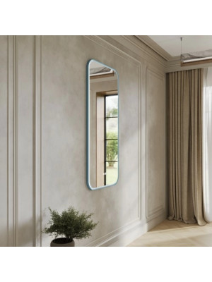 Зеркало Benetto Flex 63x130.5 голубой сбоку