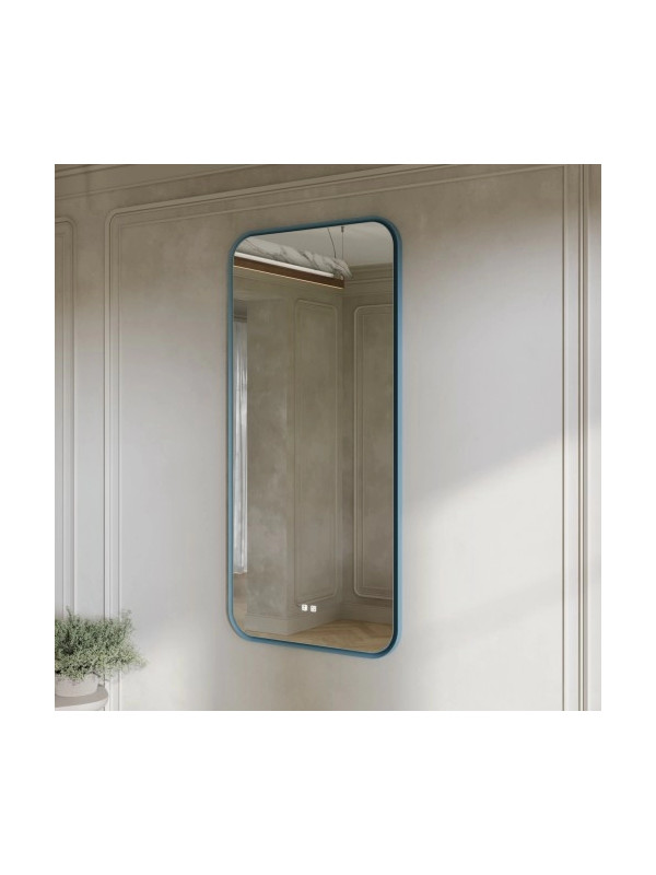 Зеркало Benetto Flex 73x152.5 голубой сбоку без подсветки