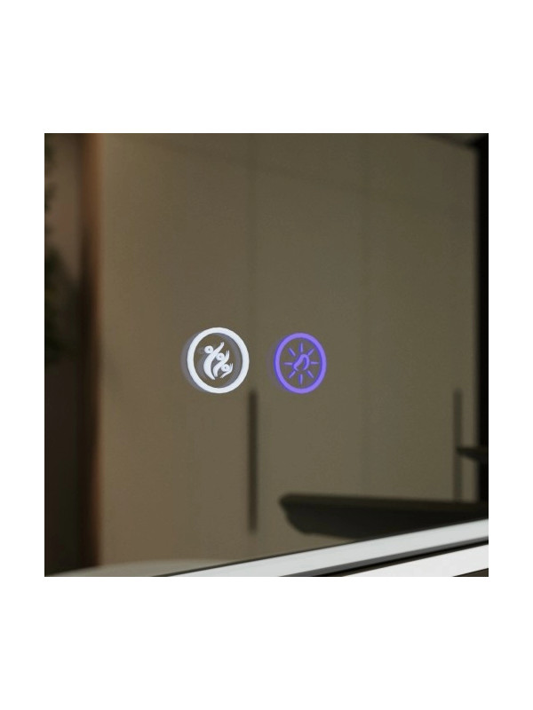 Зеркало Benetto Fresco 100x80 черный сенсорное управление