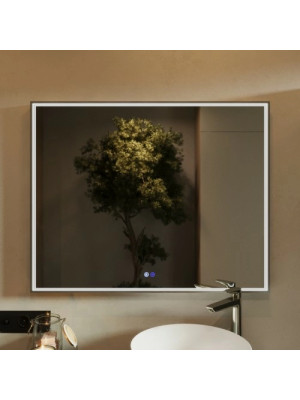 Зеркало Benetto Fresco 100x80 серебристый спереди