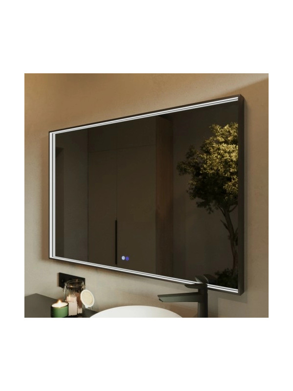 Зеркало Benetto Fresco 120x80 черный под углом