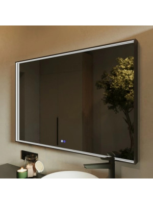 Зеркало Benetto Fresco 120x80 черный под углом