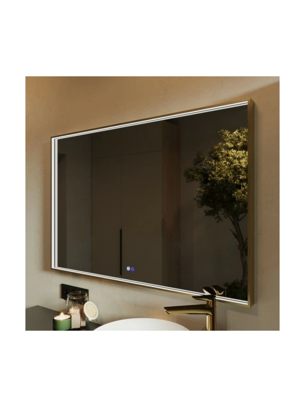 Зеркало Benetto Fresco 120x80 золотой  под углом