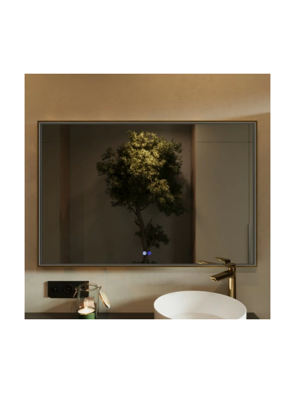 Зеркало Benetto Fresco 120x80 золотой спереди без подсветки