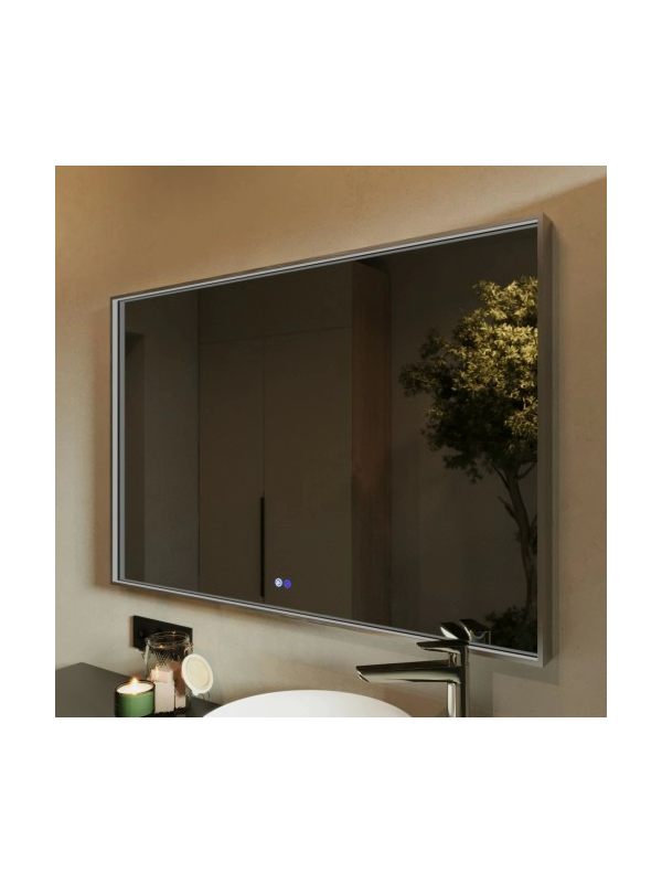 Зеркало Benetto Fresco 120x80 серебристый под углом