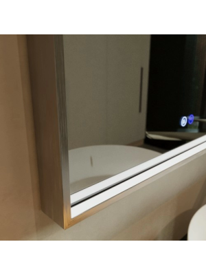 Зеркало Benetto Fresco 120x80 серебристый вблизи