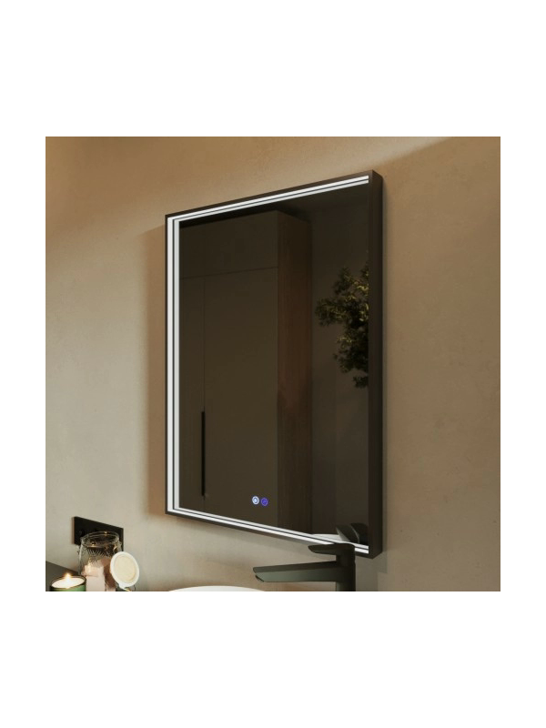 Зеркало Benetto Fresco 60x80 черный под углом