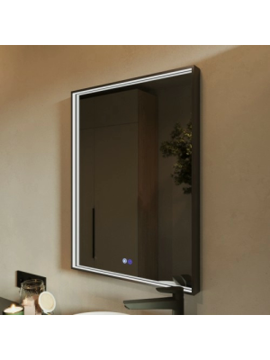 Зеркало Benetto Fresco 60x80 черный под углом
