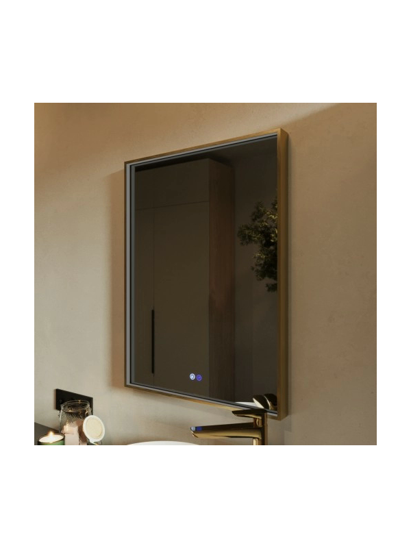 Зеркало Benetto Fresco 60x80 золотой сбоку без подсветки