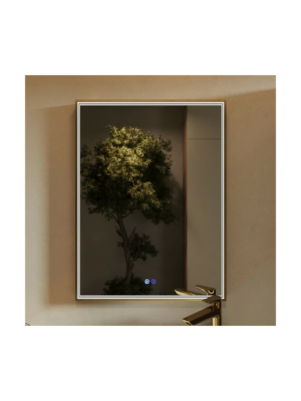 Зеркало Benetto Fresco 60x80 золотой спереди