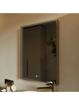 Зеркало Benetto Fresco 60x80 золотой сбоку без подсветки