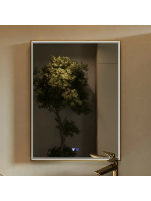 Зеркало Benetto Fresco 60x80 золотой спереди