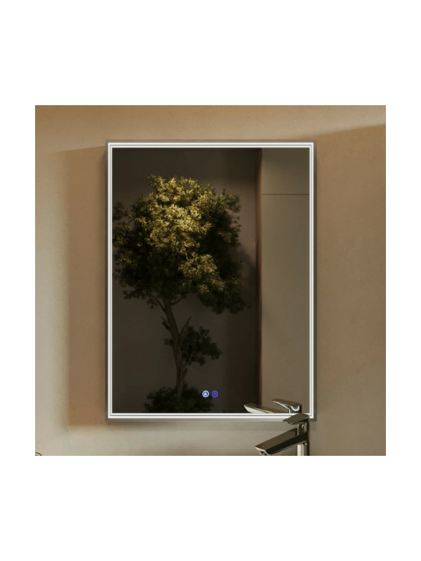 Зеркало Benetto Fresco 60x80 серебристый спереди