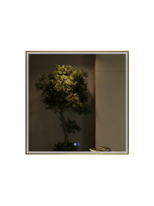 Зеркало Benetto Fresco 80x80 золотой