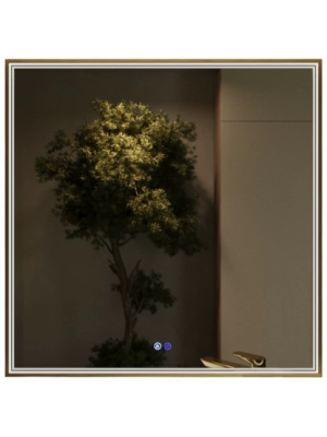 Зеркало Benetto Fresco 80x80 золотой