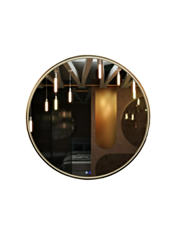 Зеркало Benetto Sanrey 100x100 золотой