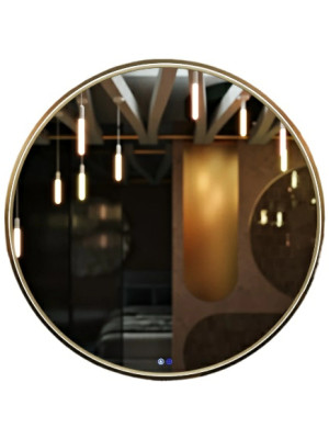 Зеркало Benetto Sanrey 100x100 золотой