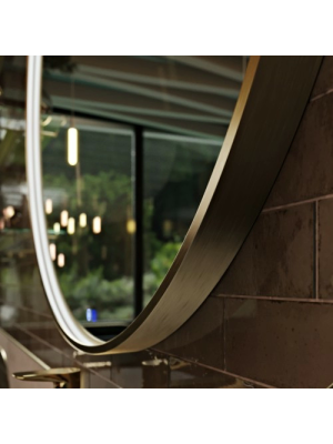 Зеркало Benetto Sanrey 90x90 золотой вблизи