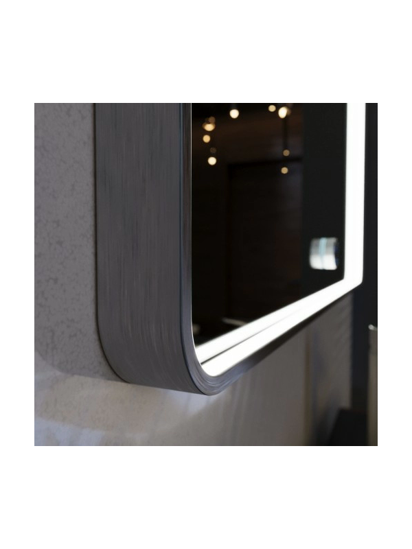 Зеркало Benetto Vento 100x110 серебристый вблизи