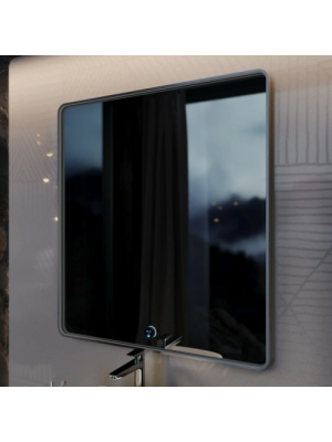 Зеркало Benetto Vento 100x110 серебристый под углом без подсветки