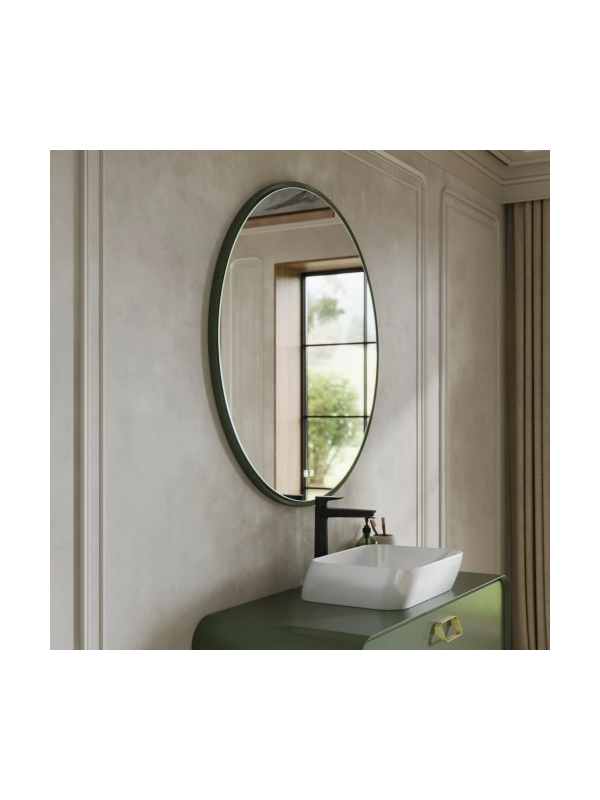 Зеркало Benetto Zenith 94x94 зеленый под углом