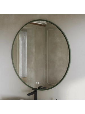 Зеркало Benetto Zenith 94x94 зеленый сбоку без подсветки