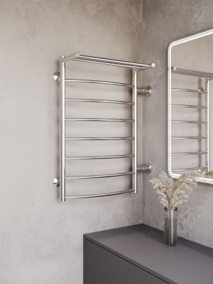 Полотенцесушитель Terminus Классик П8 500х800 БП (1") с полочкой в интерьере