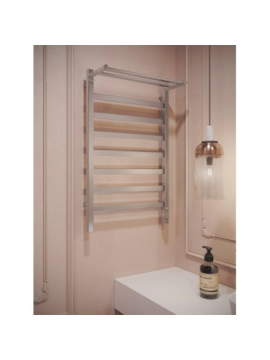 Полотенцесушитель Terminus Ното Quick Touch электро П8 500х850 НП с полочкой в интерьере